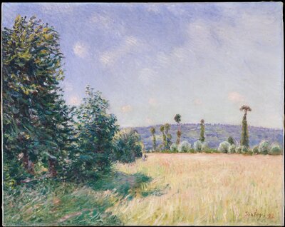 Sahurs Meadows in Morning Sun (1894) by Alfred Sisley