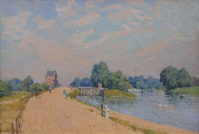 The Towpath at Saint-Mammes (1882) by Alfred Sisley