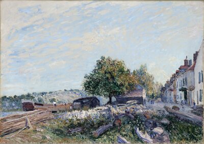The Loing at Saint-Mammes (Boatyard, 1885) by Alfred Sisley