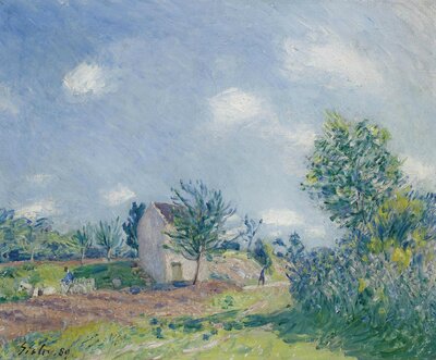 The Small Cottage (La Petite Maison, 1889) by Alfred Sisley