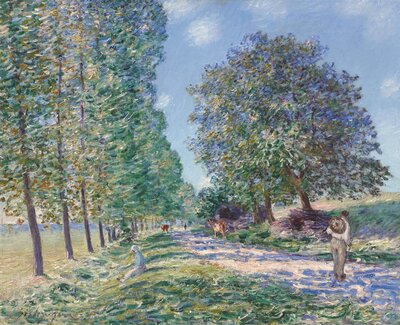 The Road to Versailles at Louveciennes (1875) by Alfred Sisley