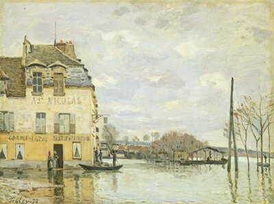 The Road to Mantes (Corot, c.1845) by Alfred Sisley