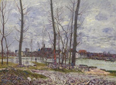 The Flood at Port-Marly (L'Inondation a Port-Marly) by Alfred Sisley