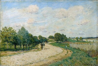 The Road to Louveciennes (1874) by Alfred Sisley