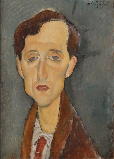 A Red Bust by Amedeo Modigliani