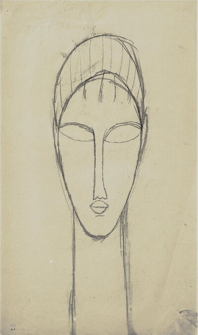 A Head (1915) by Amedeo Modigliani