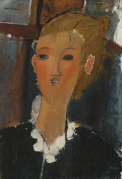 A Blonde Wearing Earrings by Amedeo Modigliani