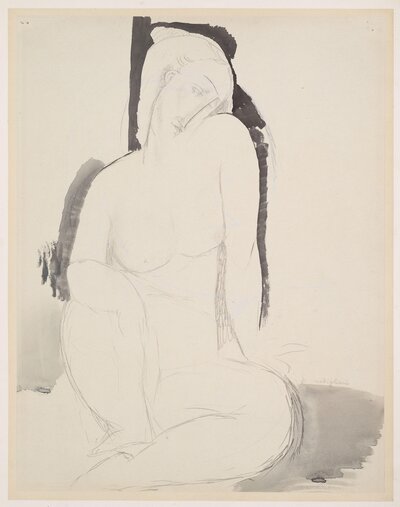 Jeanne Hebuterne with Necklace by Amedeo Modigliani