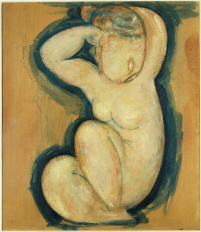 Woman's Head in Profile by Amedeo Modigliani