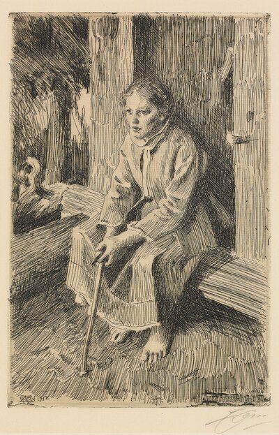 The Potato Peeler (Potatisalskerskan, 1918) by Anders Zorn