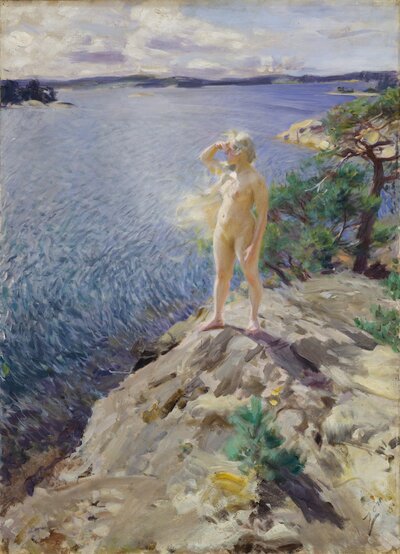 Thinking Girl (Tankande flicka, c. 1883-1885) by Anders Zorn