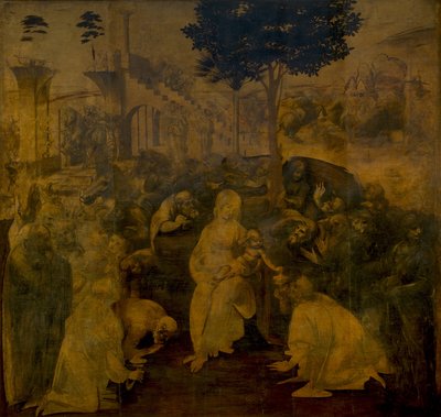 Adoration of the Magi (Detail Study) (Adorazione dei Magi (studio)) by Leonardo da Vinci
