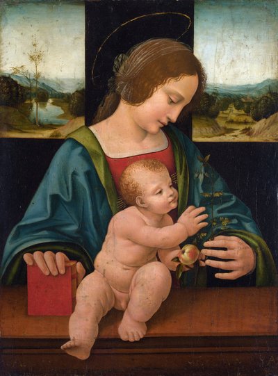 Head of the Virgin (Annunciation Study) (Testa della Vergine) by Leonardo da Vinci