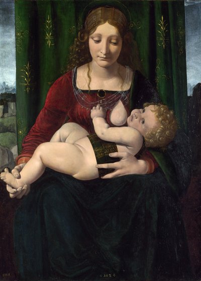 Study for the Seated Madonna (Studio per la Madonna seduta) by Leonardo da Vinci