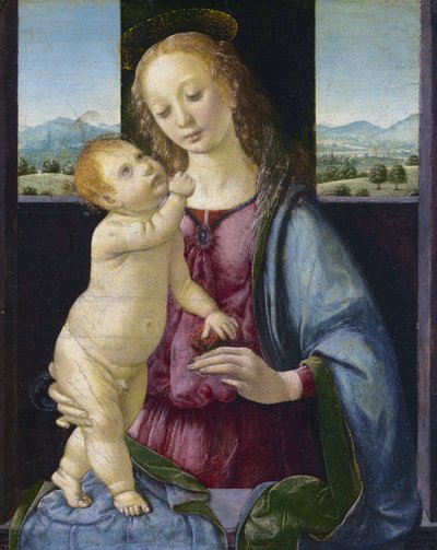Madonna and Child with Pomegranate (Madonna col Bambino e melagrana) by Leonardo da Vinci